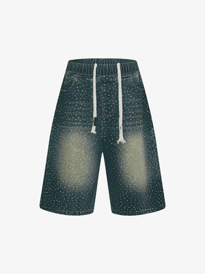 Heavy Diamond Drawstring Denim Jorts 