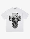 Original Retro Virgin Mary Mottled Cross Print T-Shirt 