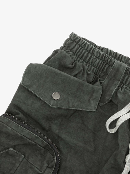 Heavy Tie Dye Multi Pockets Washed Shorts - 2088 