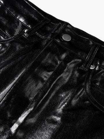Thesupermade Glossy Patent Leather Flare Pants - 2396 