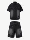 Ripped Denim Distressed Suit - 2460 