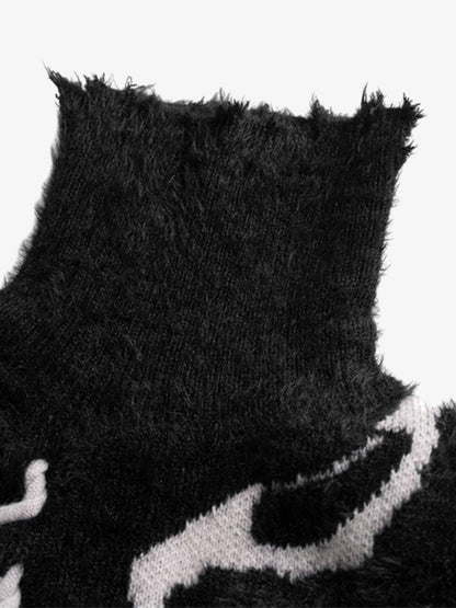 Thesupermade Ripped Knit Turtleneck Sweater - 1525 