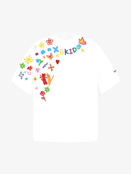 Retro Graffiti Hand-Painted T-Shirt 