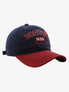 Thesupermade Retro Colorblocked Monogrammed Embroidered Cap 