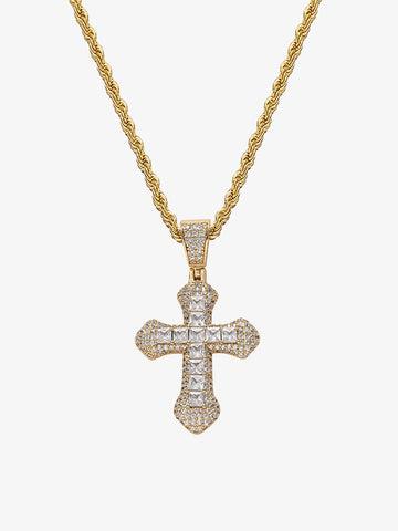 Thesupermade Corss Full Diamond Necklace-1514 