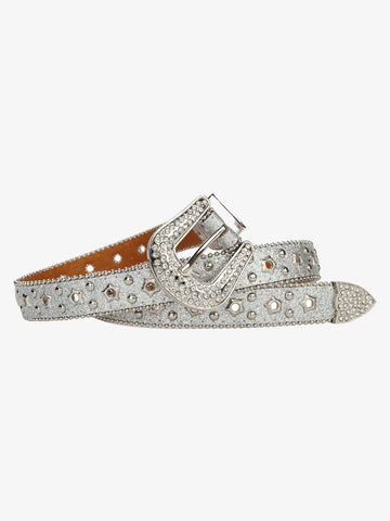Sparkling Silver Rhinestone Embellishments Belt - 2446 