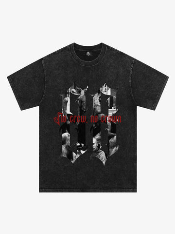 Original Photograph Letter Oversized Graphic T-Shirt 