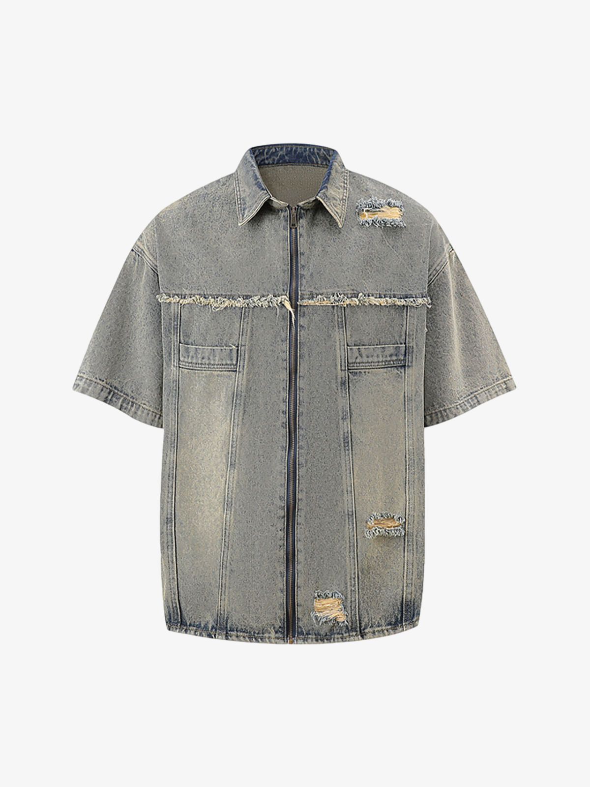 Ripped Denim Distressed Suit - 2460 