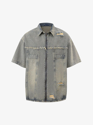 Ripped Denim Distressed Suit - 2460 