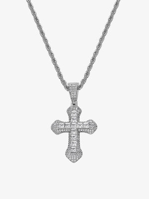 Thesupermade Corss Full Diamond Necklace-1514 