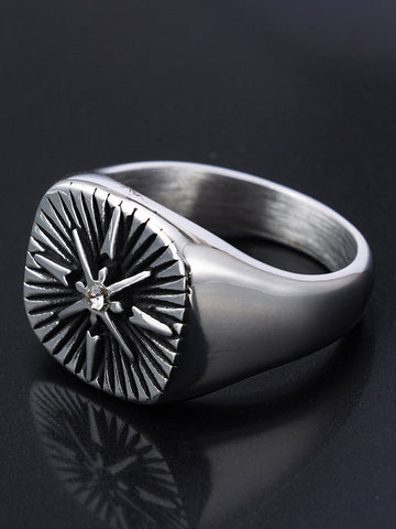 Vinatege Nordic Navigator Compass Cross Ring 