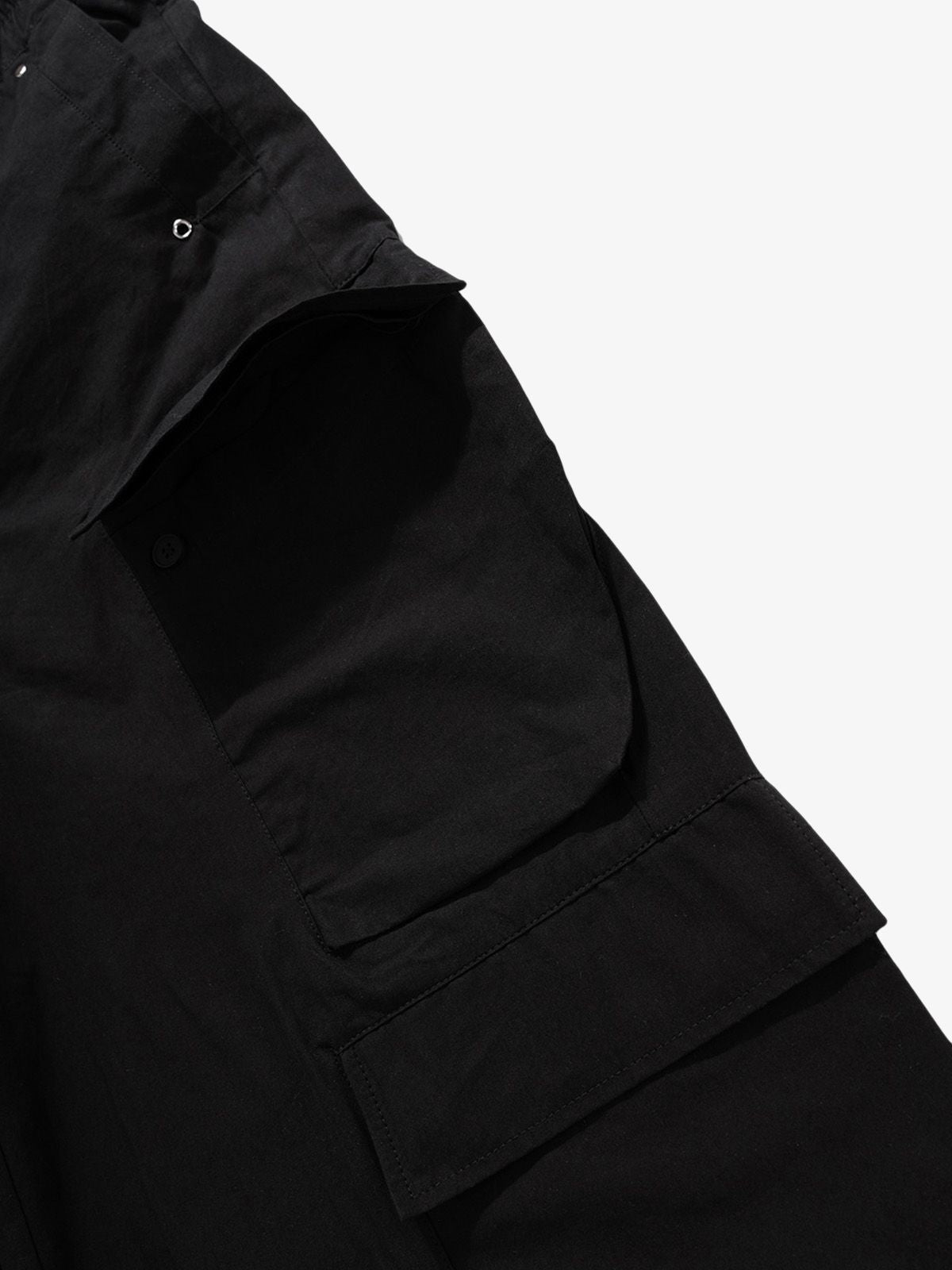 RO Style Multi-Pocket Baggy Flared Pants - 2321 
