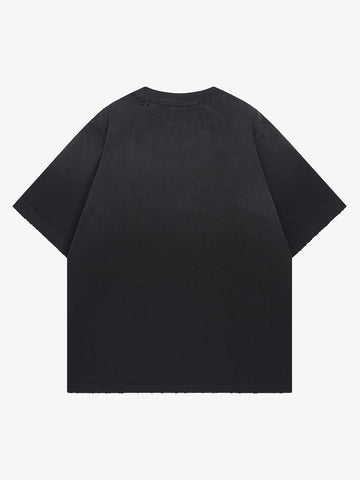 Distressed Digital Print T-shirt 