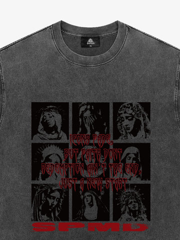 Original Saint Slogan Graphic T-Shirt 
