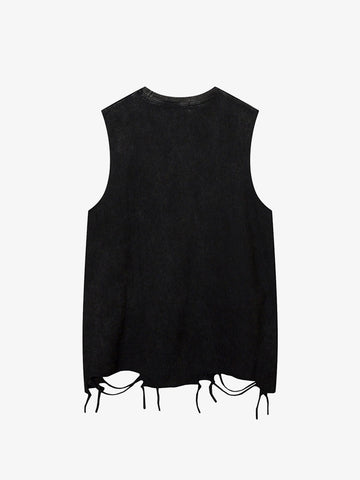 Thesupermade Vintage Necklace Star Print Hip-hop Tank Top - 2070 