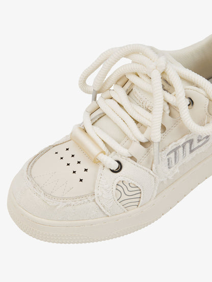 Thesupermade Embroidered Letter Shoes - 2107 