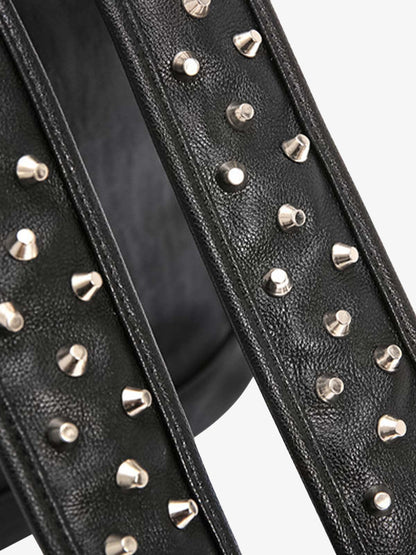 Rivet Crocodile-Print Backpack - 2464 