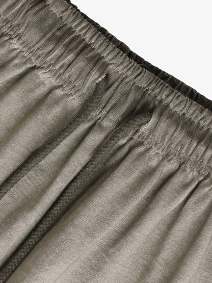 Distressed Washed Drawstring Shorts 