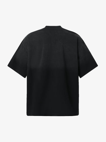Distressed Gradient Letter Print Crew Neck T-shirt 