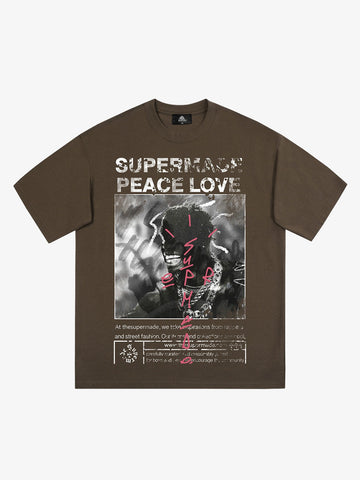 Thesupermade Gangsta Rapper Oversize Graphic T-shirt  - 1990 