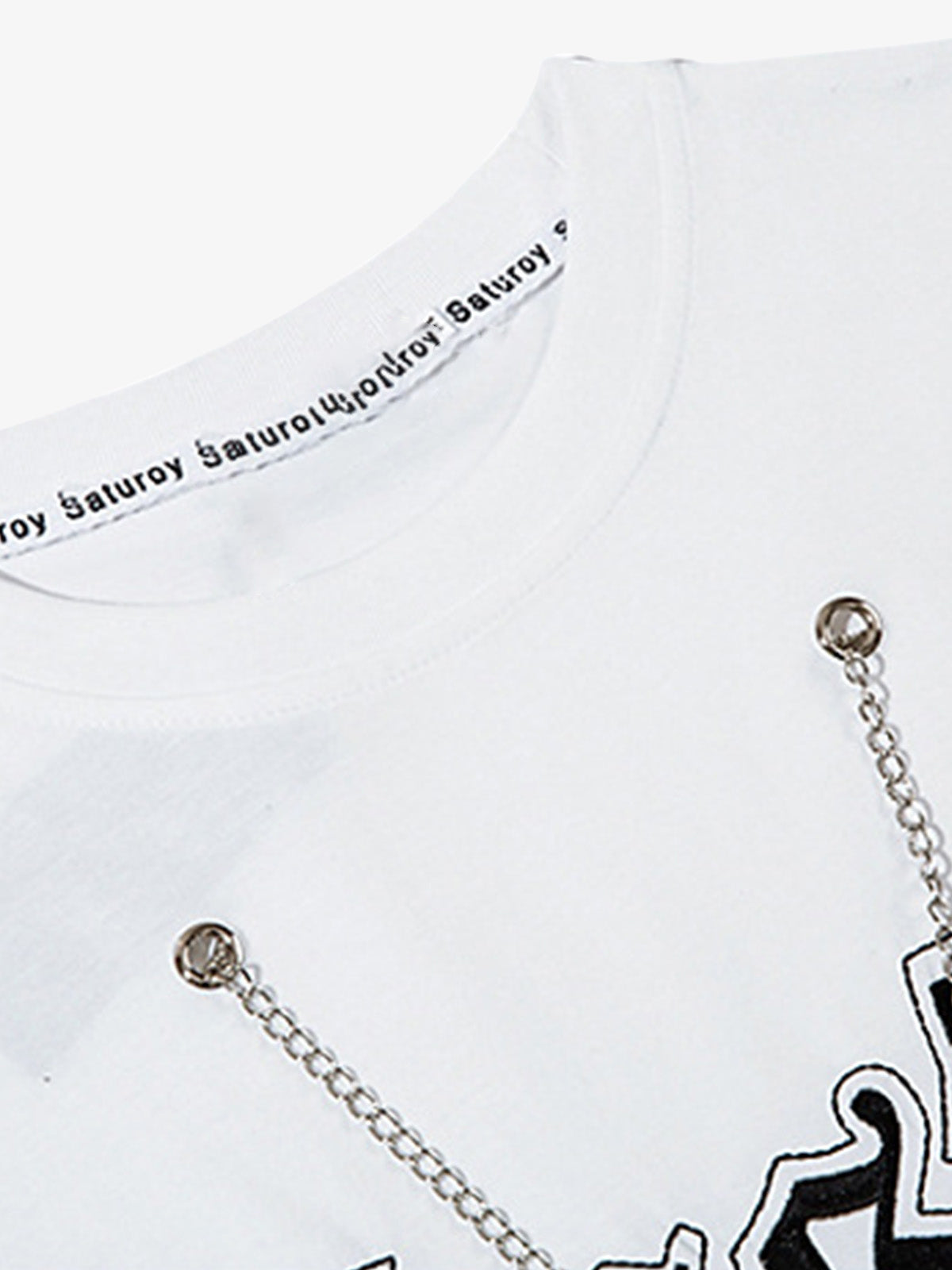 Graphic Letter Chain Vest 