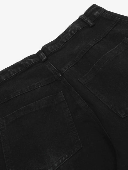 Contrast Side Stripe Denim Barrel Jeans - 2504 