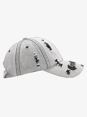 Distressed Letter Embroidery Baseball Cap 