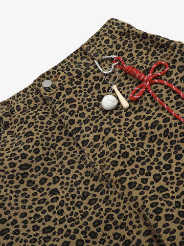 Cheetah Print Barrel Pants - 2416 