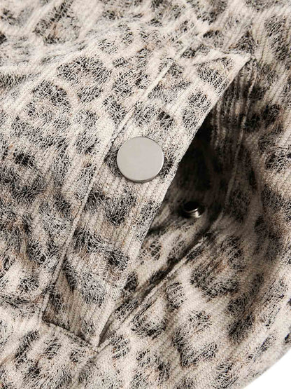 Cotton Cheetah Print Mink Fur Hooded Jacket - 2270 