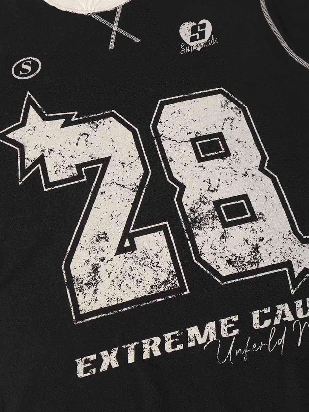 Distressed NO. 28 Jersey T-Shirt - 2442 