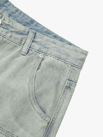 Thesupermade Retro Washed Hip-Hop Shorts 