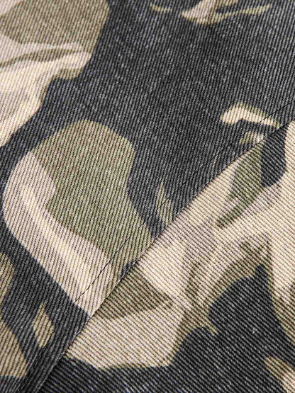 Thesupermade Camouflage Fur Hooded Jacket - 2353 
