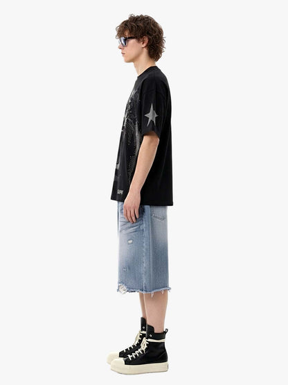 Tiger Graphic Star Sleeve T-Shirt 
